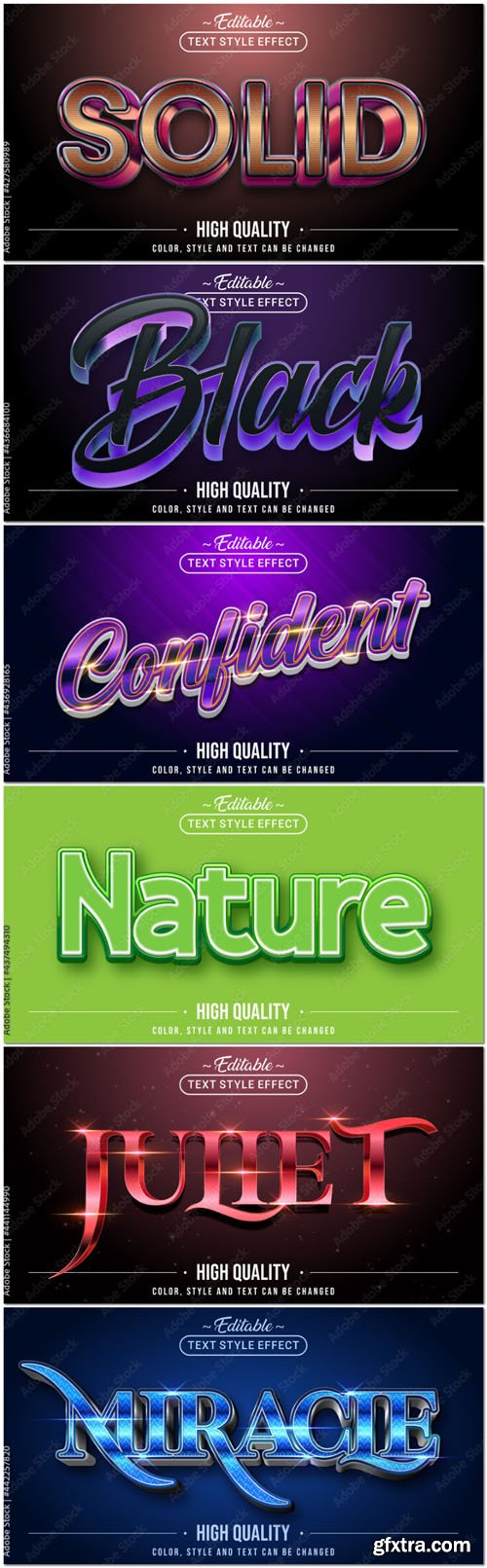 Vector 3d text editable, text effect font vol 28