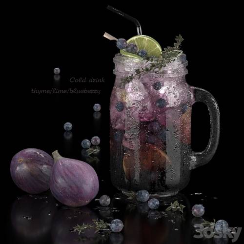 '3dsky Pro - cold drinks. Thyme/lime/blueberry'