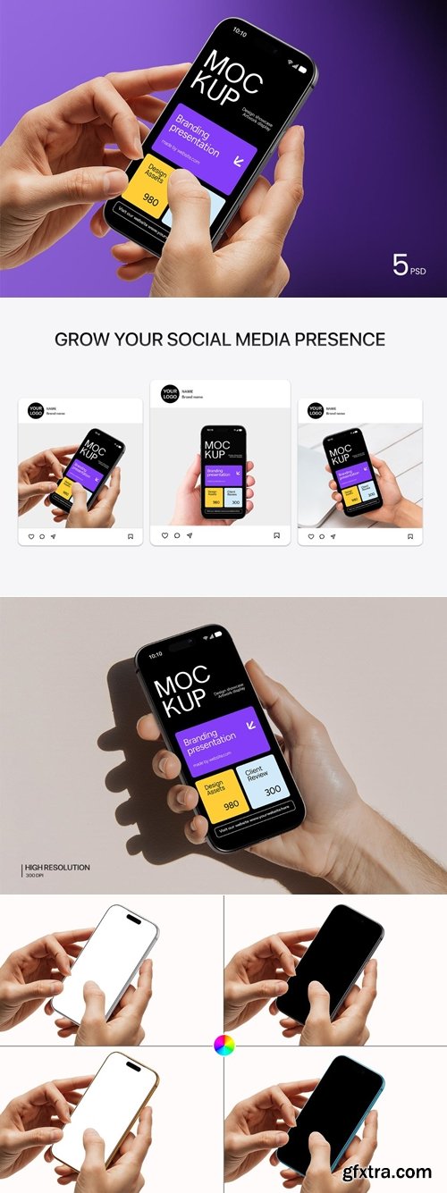 MockupCloud - Hand Holding iPhone 17 Pro Max Mockup