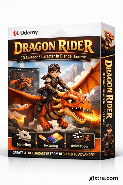 Udemy - Dragon Rider 3D Cartoon Character In Blender Course