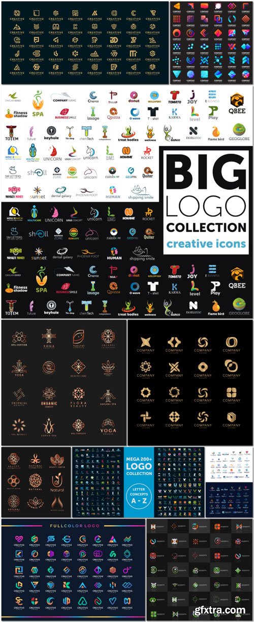 Vector mega company logo collection