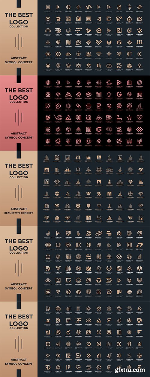 Creative collection initials letters monogram logo design template