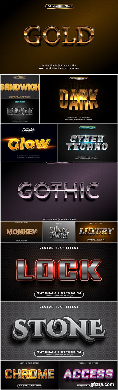 Stylish vector text effects