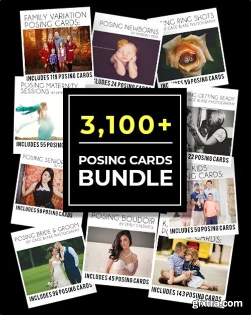 PhotoWhoa - 3,100+ Portrait Photography Poses Cards Bundle
