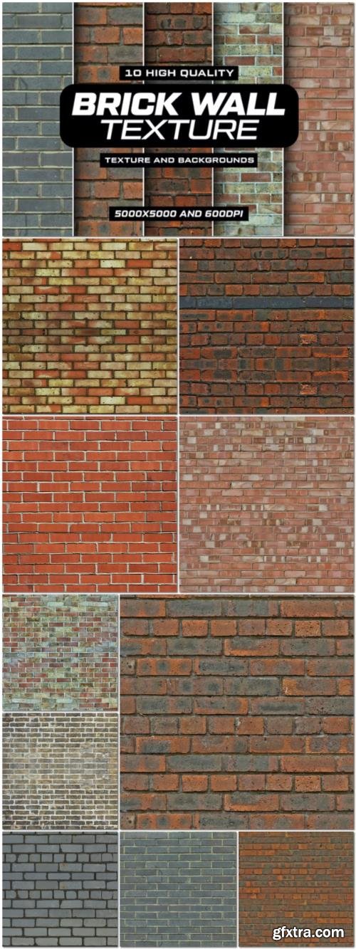 10 Brick Wall Texture Pack