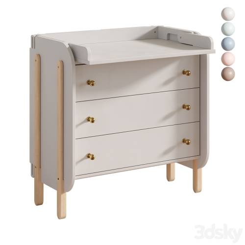 '3dsky Pro - Baby Chipak Chest of drawers with changing board'