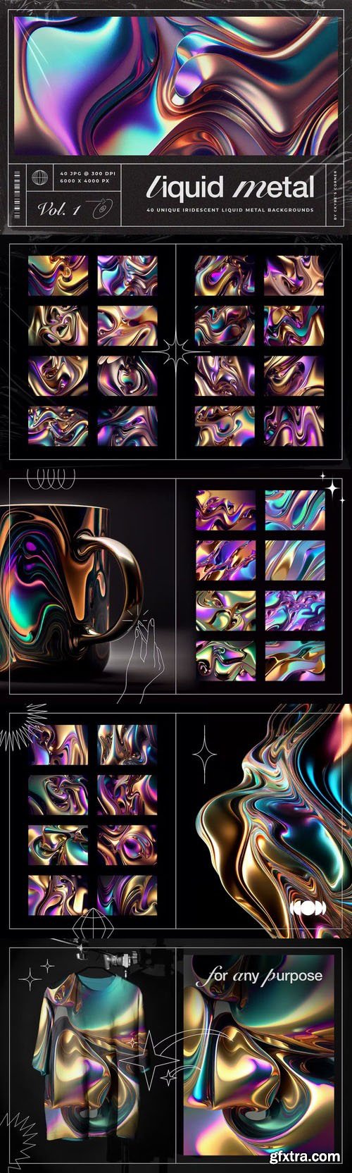 Liquid Metal Iridescent Pack