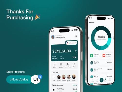'Fundify - E-Wallet Mobile App UI Kit'