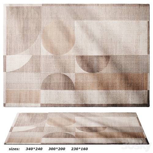 '3dsky Pro - Deco - Beige Rug by RUGVISTA'