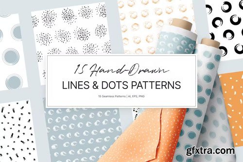 Hand-Drawn Lines & Dots Patterns