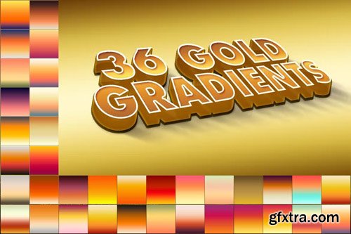 36 Gold Gradients Photoshop