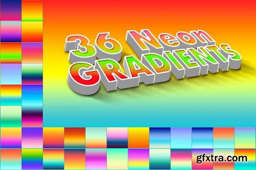 36 Neon Gradients Photoshop