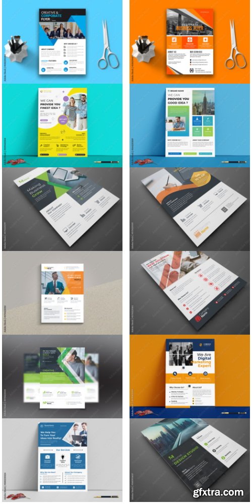 Corporate Business Flyer Design Template 2 80xAI