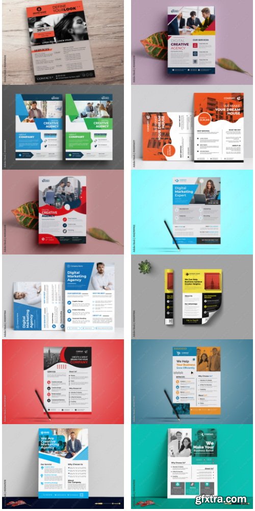 Corporate Business Flyer Design Template 2 80xAI