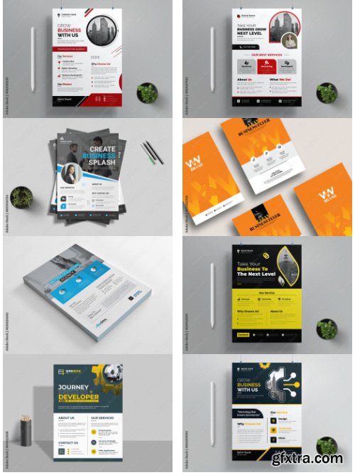 Corporate Business Flyer Design Template 2 80xAI