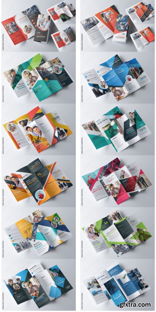 Corporate Trifold Brochure Design Layout 29xAI