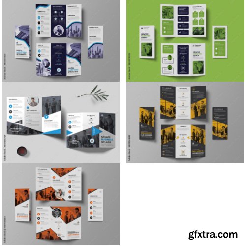 Corporate Trifold Brochure Design Layout 29xAI