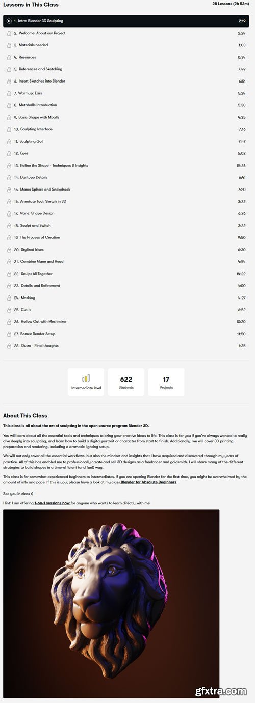 Skillshare - Blender 3D - The Art of Sculpting
