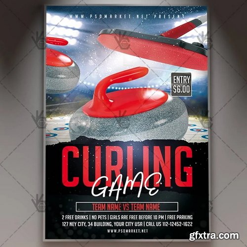 Psdmarket - Curling Flyer – PSD Template