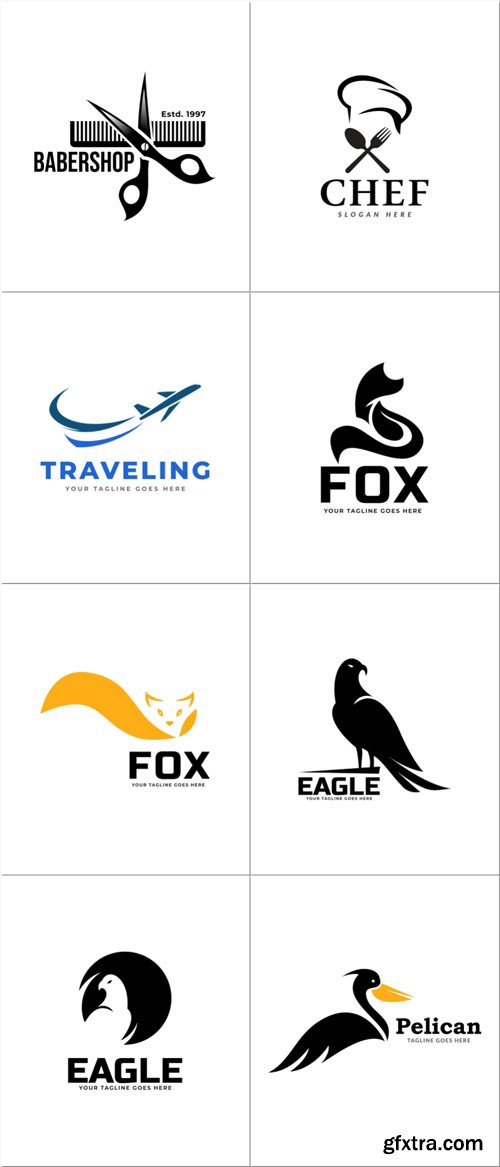 Set logo icon vector template