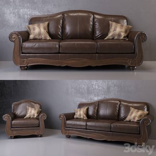 '3dsky Pro - Barcelona Antique Sofa and Armchair' '3dsky Pro - Barcelona Antique Sofa and Armchair'