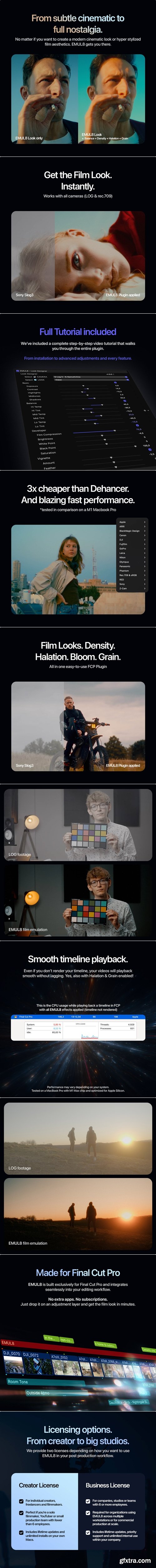 Cinem8 - EMUL8 - Film Emulation for Final Cut Pro
