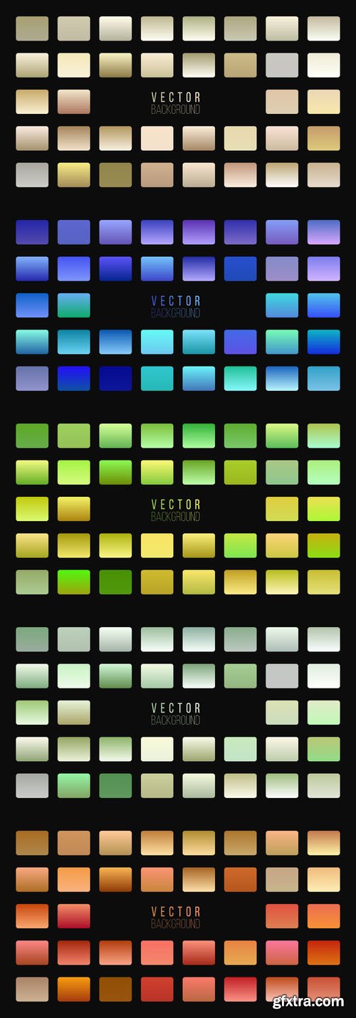 Big set vector swatches gradient