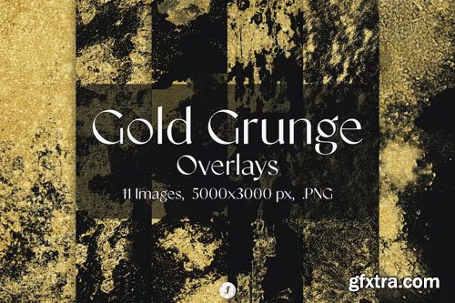 Gold Grunge Overlays