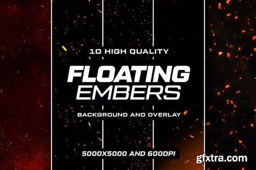 10 Floating Embers Background & Overlays