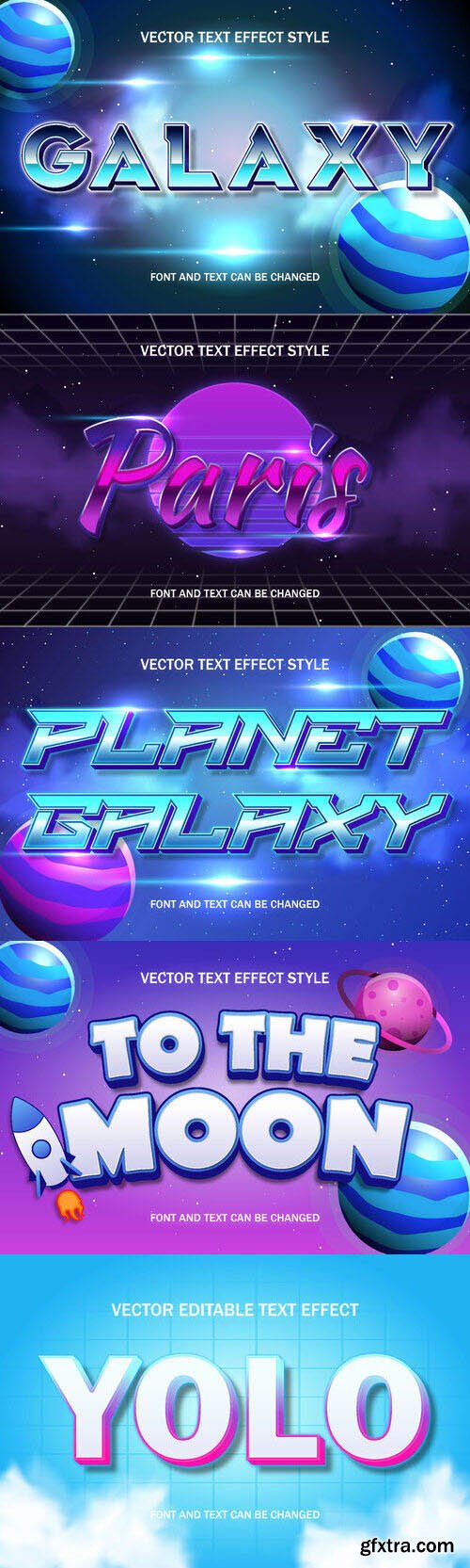 Vector 3d text editable, text effect font vol 86