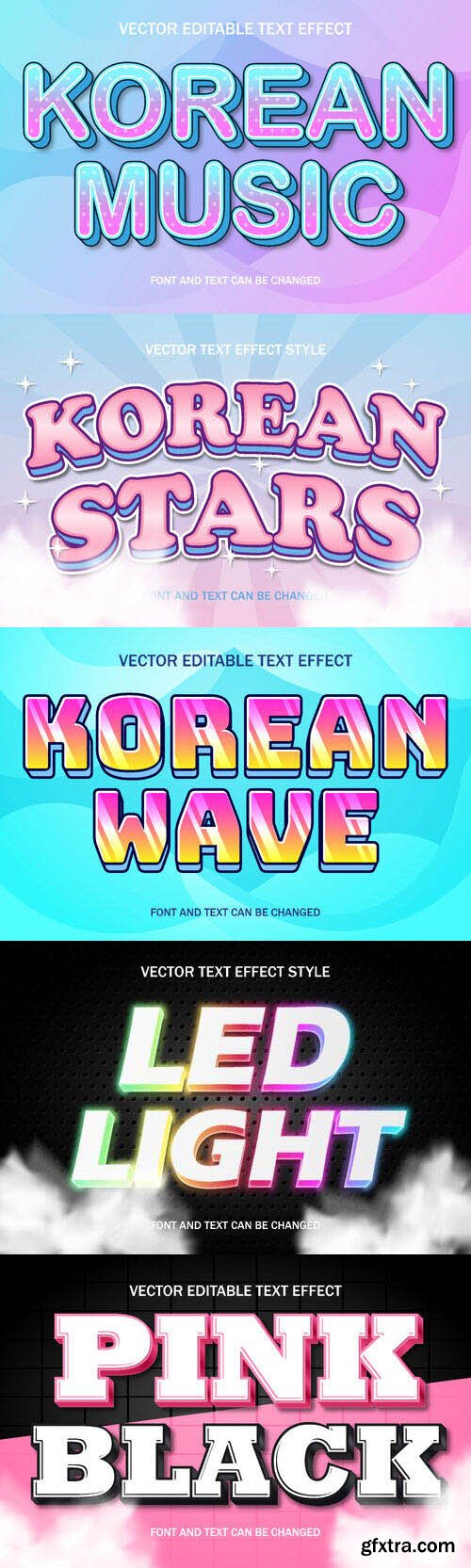 Vector 3d text editable, text effect font vol 79