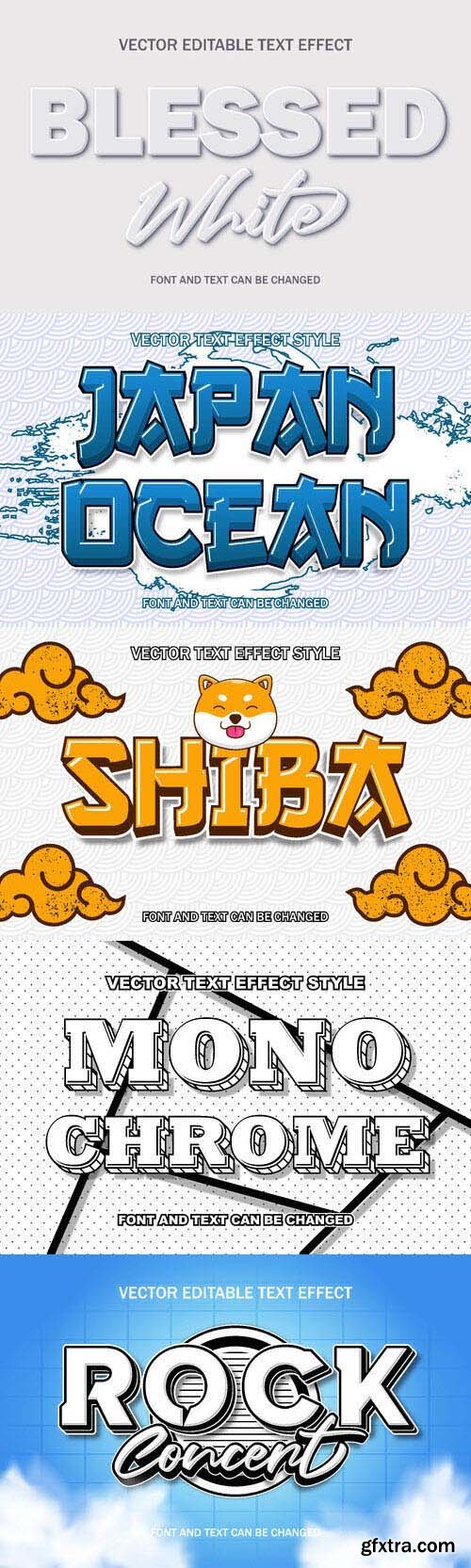 Vector 3d text editable, text effect font vol 85