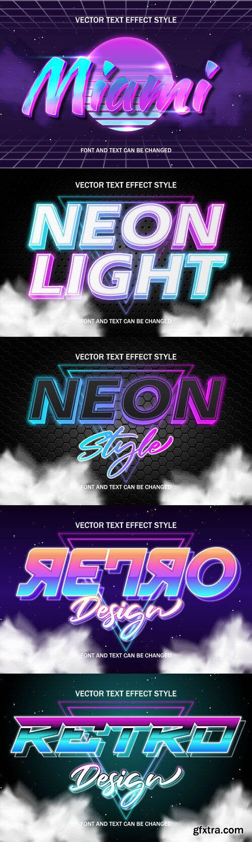 Vector 3d text editable, text effect font vol 84