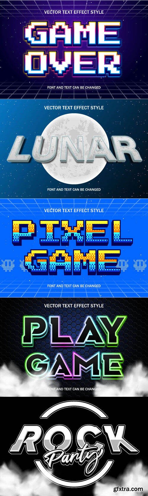 Vector 3d text editable, text effect font vol 77
