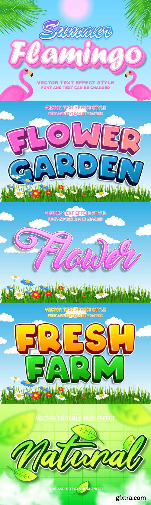 Vector 3d text editable, text effect font vol 71