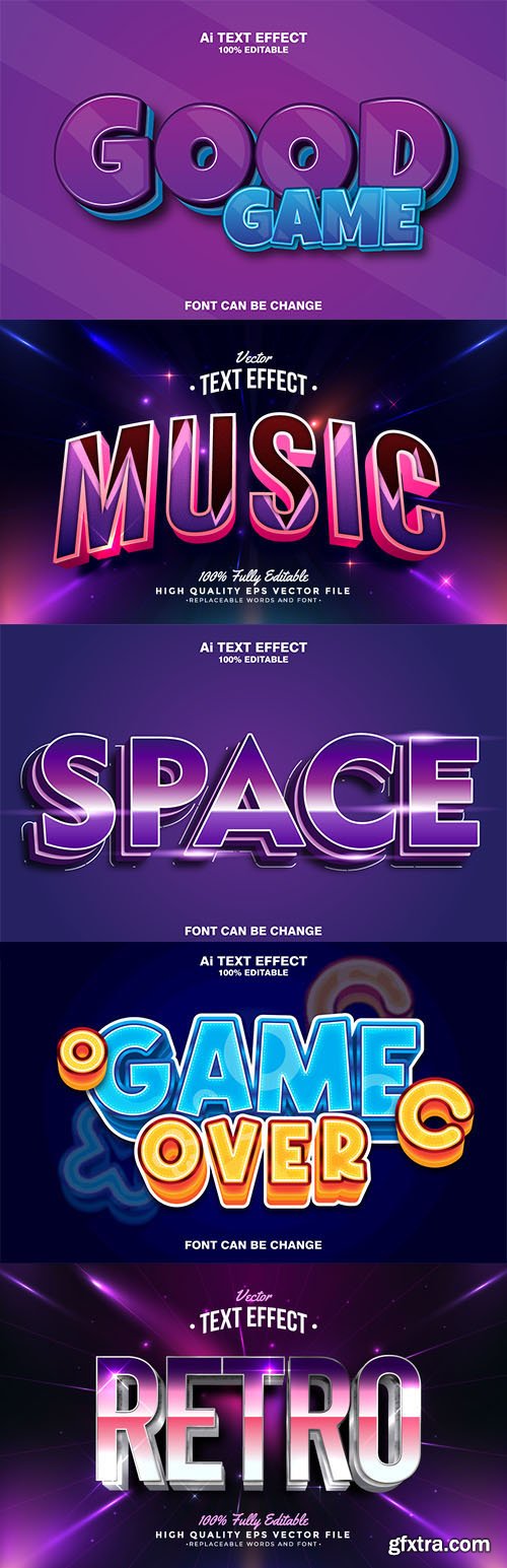 Vector 3d text editable, text effect font vol 92 Vector 3d text editable, text effect font vol 92
