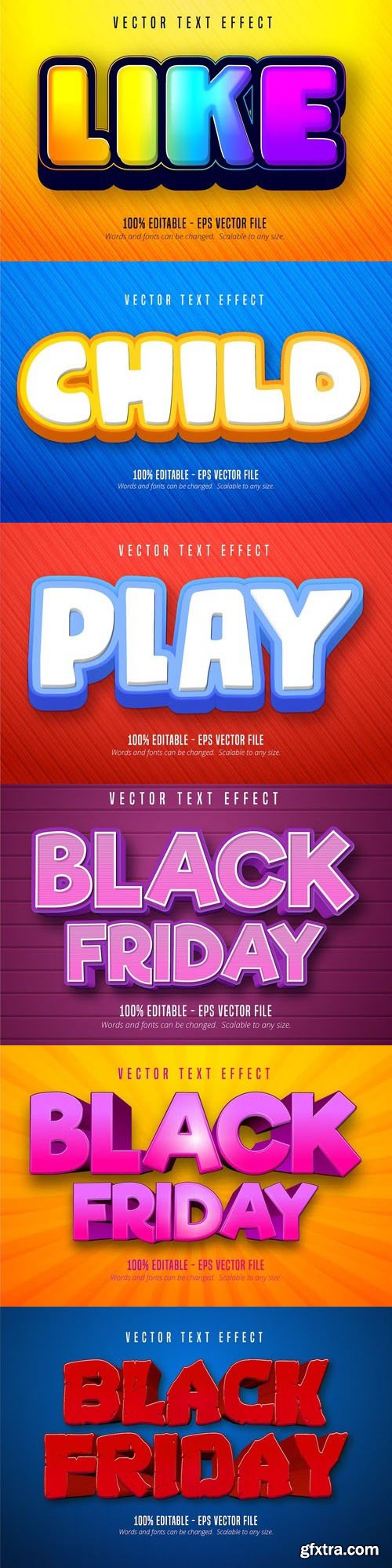 Vector 3d text editable, text effect font vol 111
