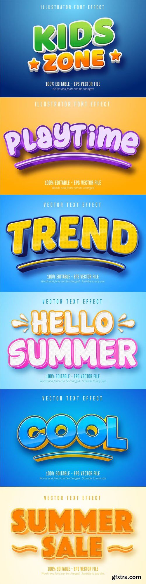 Vector 3d text editable, text effect font vol 107