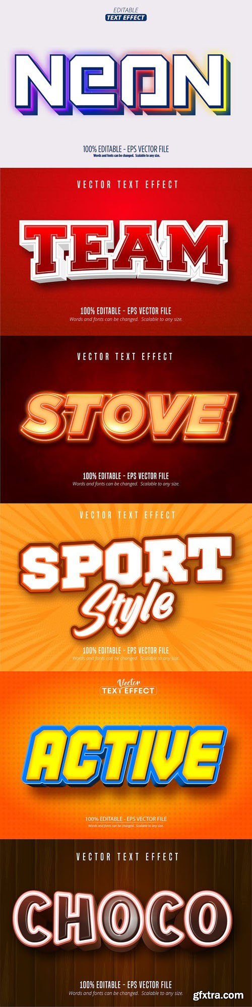 Vector 3d text editable, text effect font vol 106