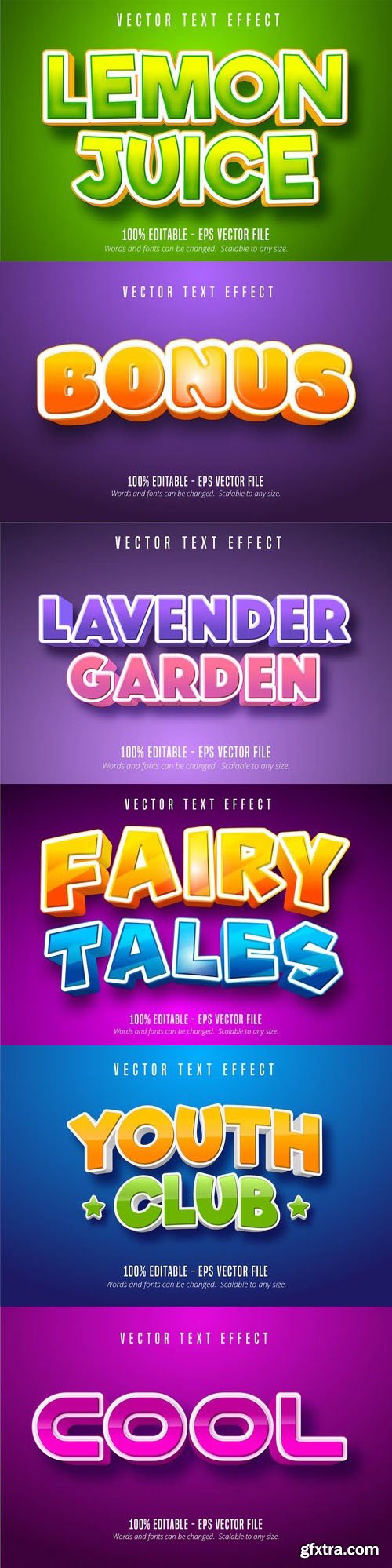 Vector 3d text editable, text effect font vol 108