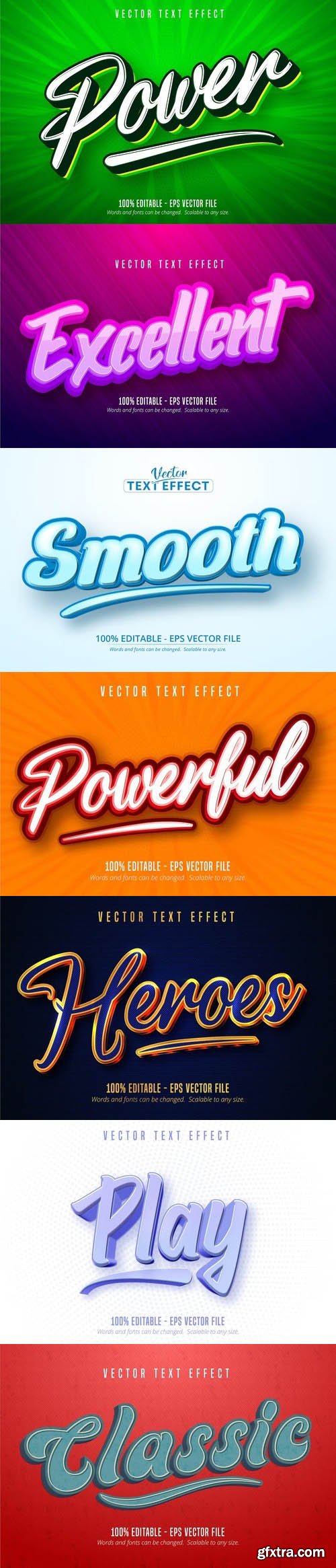 Vector 3d text editable, text effect font vol 119