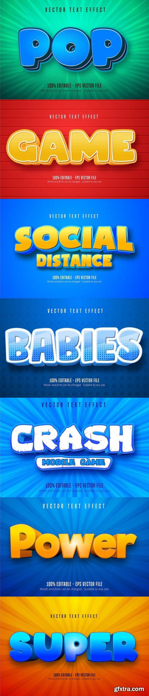Vector 3d text editable, text effect font vol 116