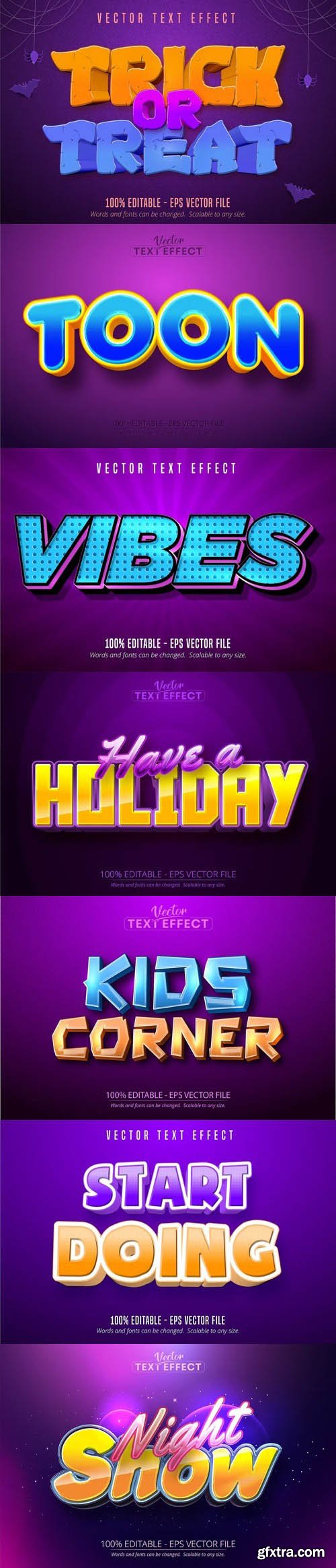 Vector 3d text editable, text effect font vol 115