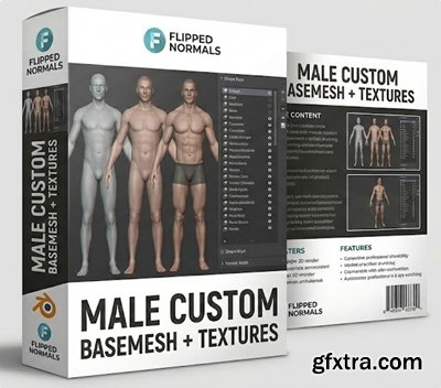 Flipped Normal - Male Custom Basemesh + Textures