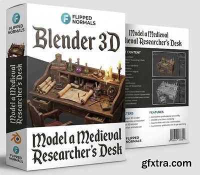 Flipped Normals - Blender 3D - Model a Medieval Researcher’s Desk