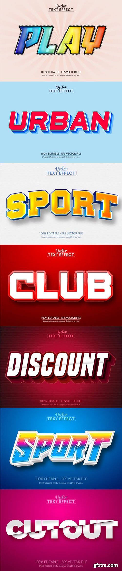 Vector 3d text editable, text effect font vol 144