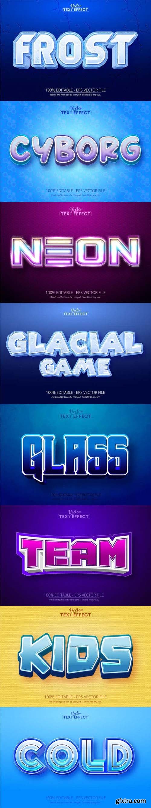 Vector 3d text editable, text effect font vol 138