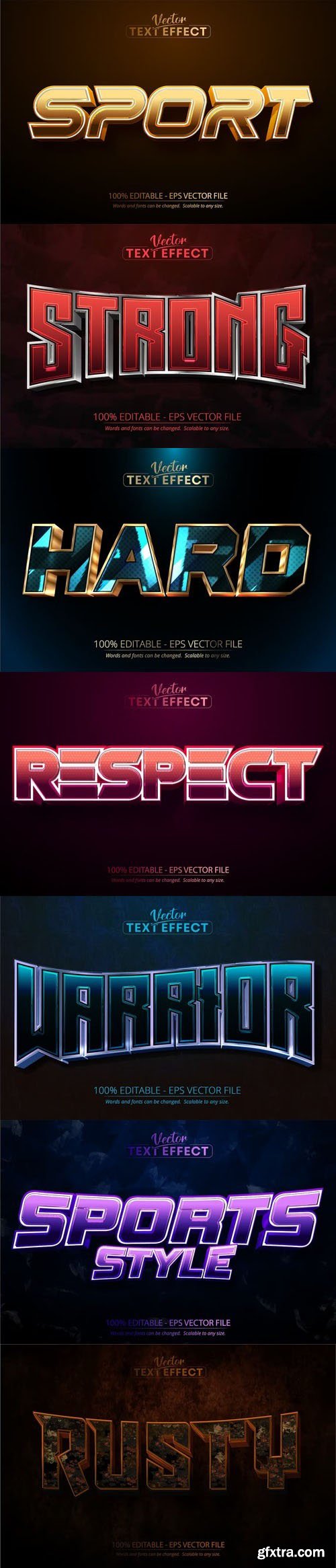 Vector 3d text editable, text effect font vol 137