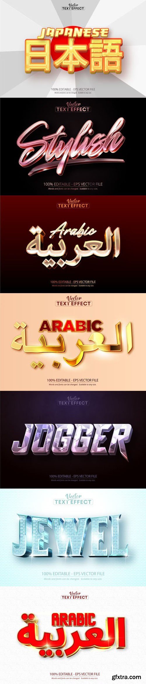 Vector 3d text editable, text effect font vol 139