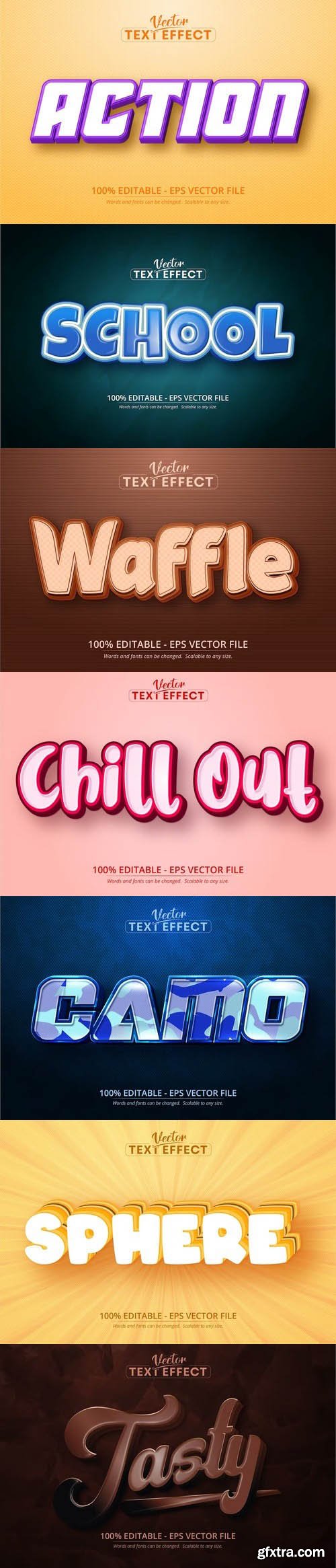 Vector 3d text editable, text effect font vol 128
